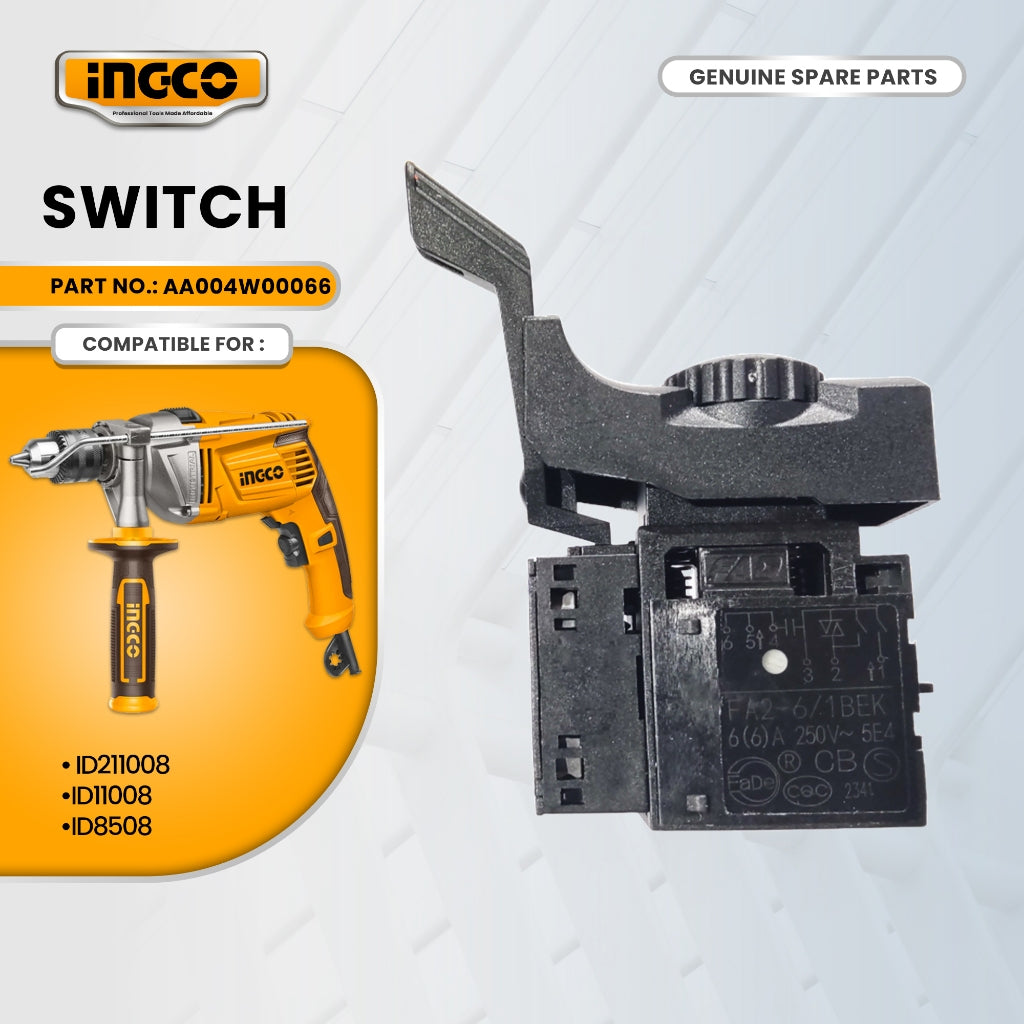INGCO AA004W00066 Switch for ID211008 Impact Drill 1100W ING-SP