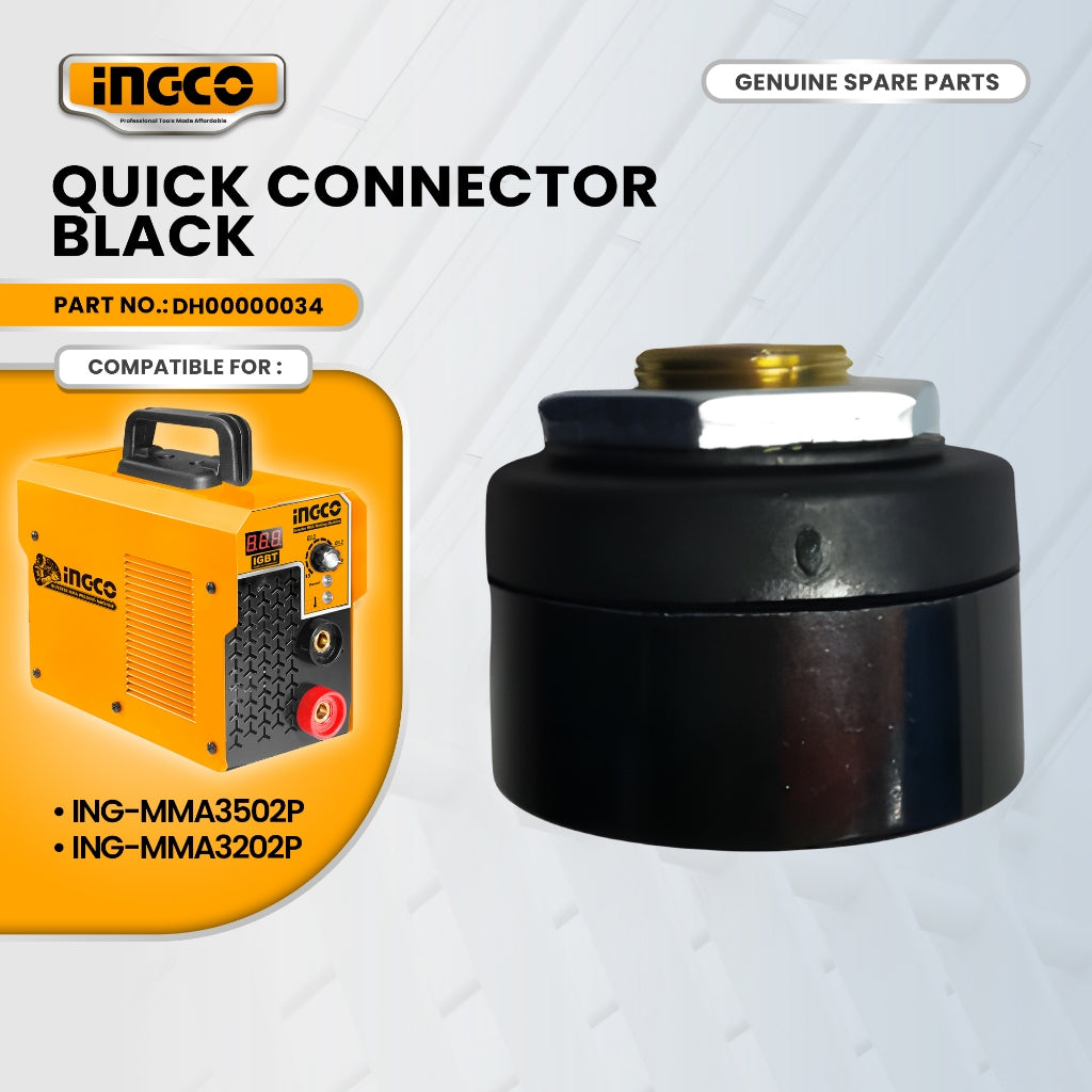 INGCO DH00000034 Inverter MMA Welding Machine Quick Connector (Black) ING-SP