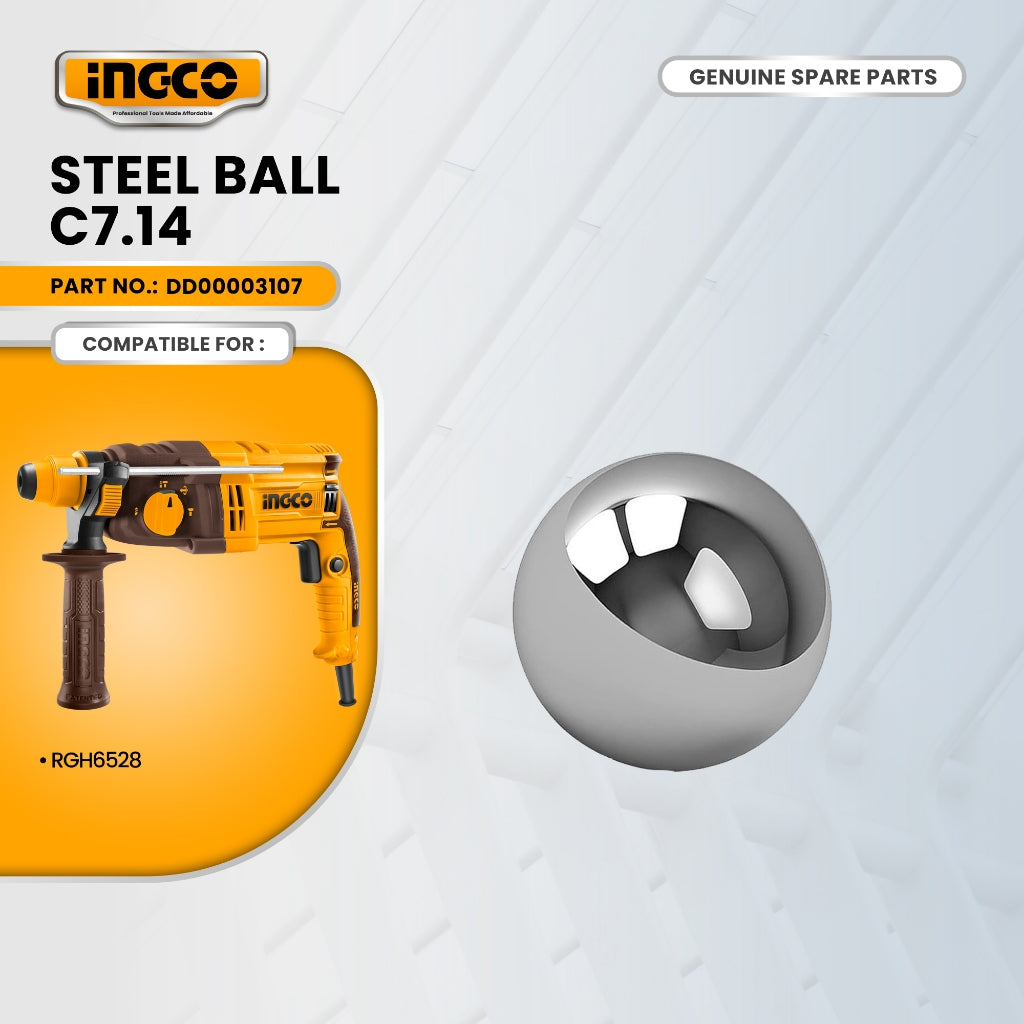 INGCO DD00003107 Model Selector Knob Steel Ball C7.14 for RGH6528 Rotary Hammer 650W ING-SP
