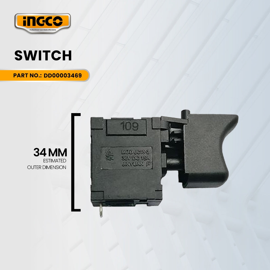 INGCO DD00003469 Switch for CIRLI20030 20V Cordless Li-Ion Impact Driver 20V ING-SP