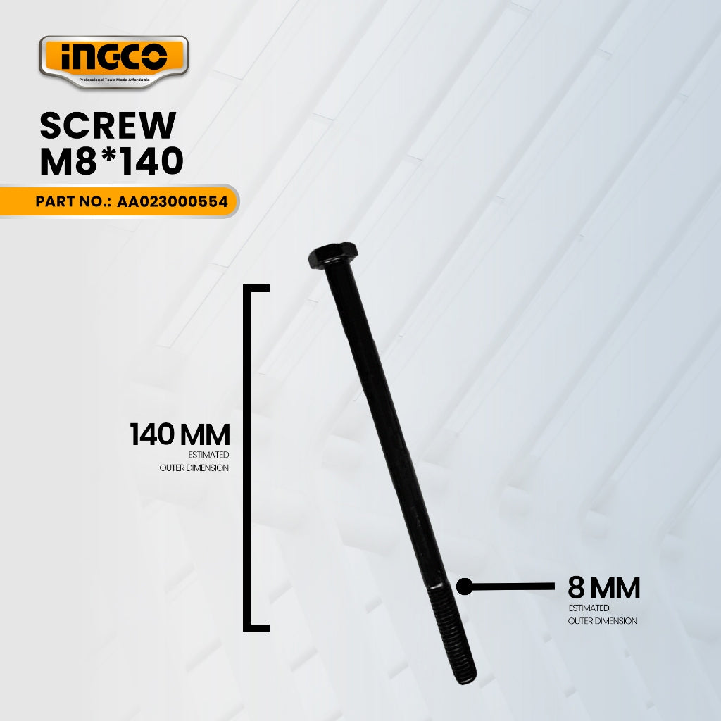 INGCO AA023000554 Screw M8*140 for PDB130018 Demolition Breaker 1300W ING-SP