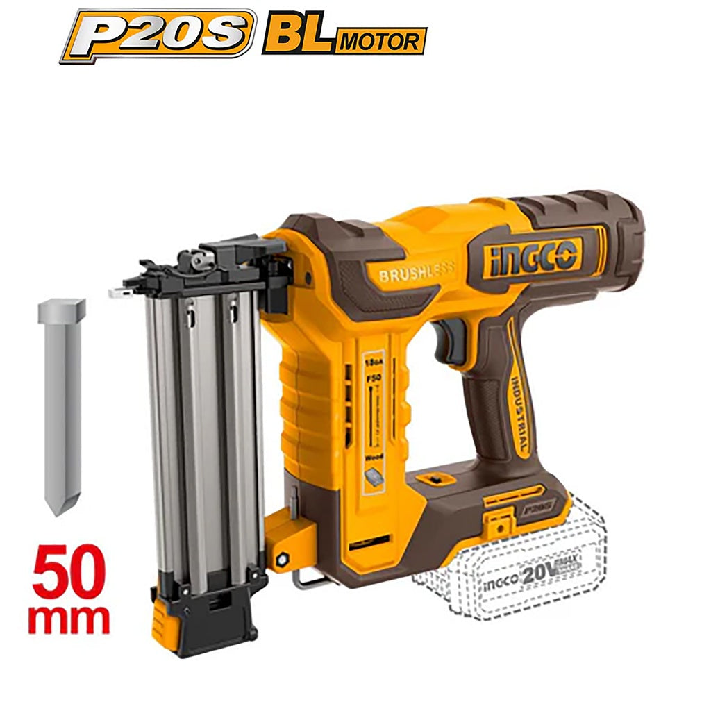 Ingco P20S/20V 3PCS Combo Kit with Lithium-Ion Cordless Heat Gun, Brad Nailer & Work Lamp