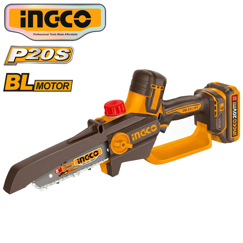 Ingco 2pcs Combo Kit Cordless Gauge Straight Shear with Pruner Saw COSLI250795 ING-CT