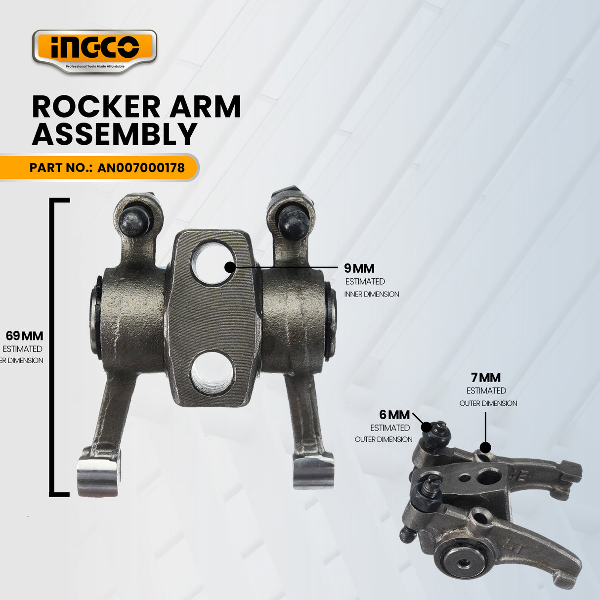 ingco an007000178 rocker arm assembly alternate view