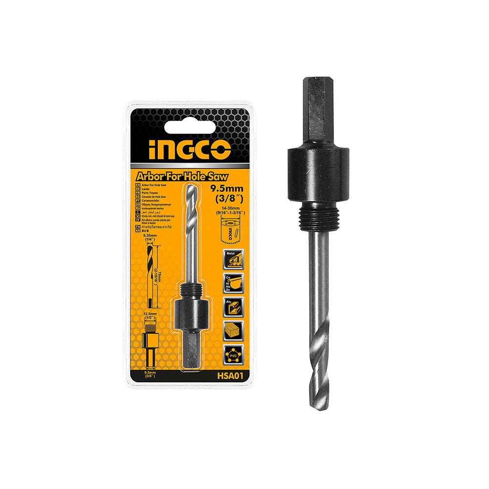 INGCO HSA01 arbor for hole saw 9.5mm (3/8 inch)