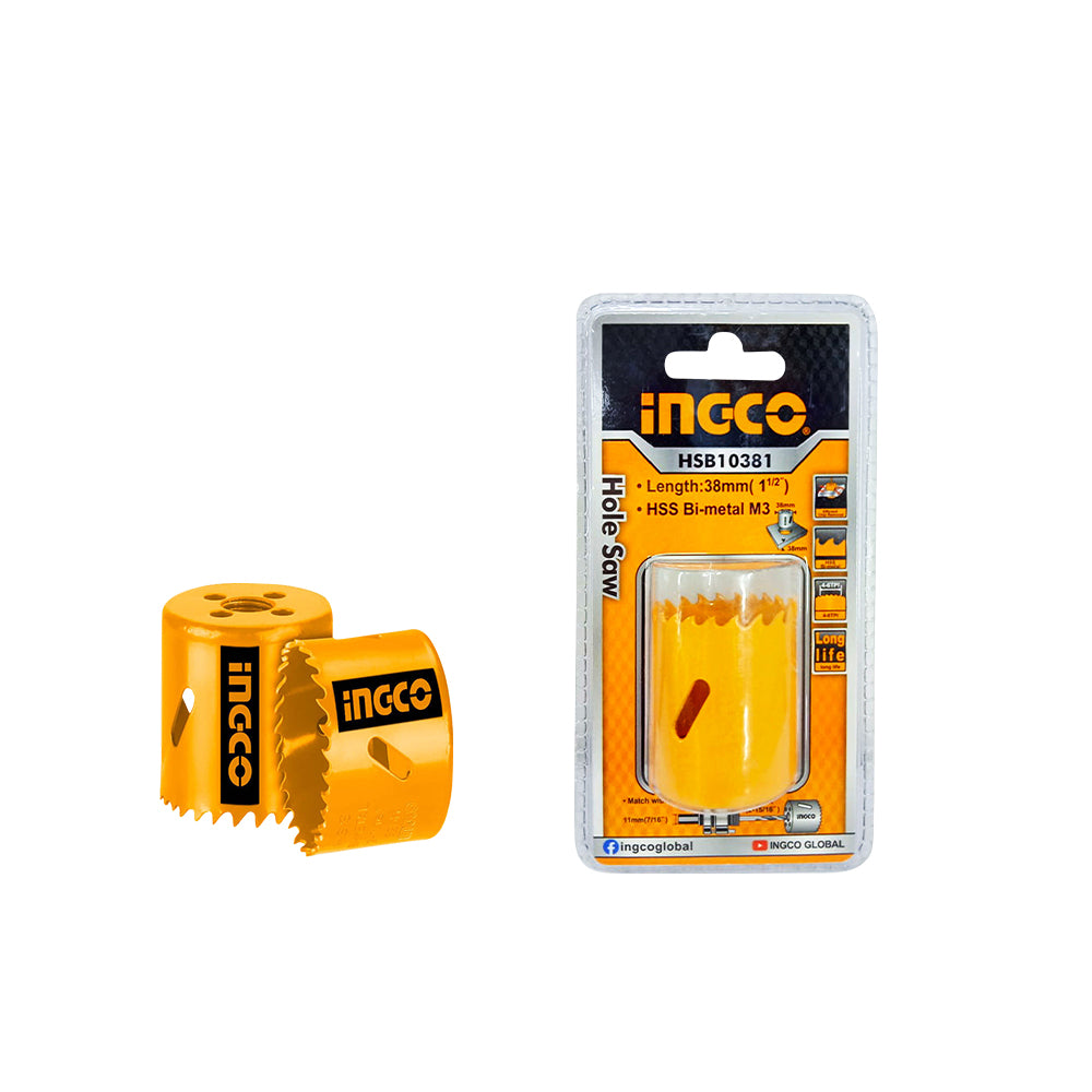 Ingco HSS bi-metal hole saw durable cutting accessory