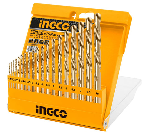 INGCO AKDB1195 19pcs cobalt HSS drill bit set