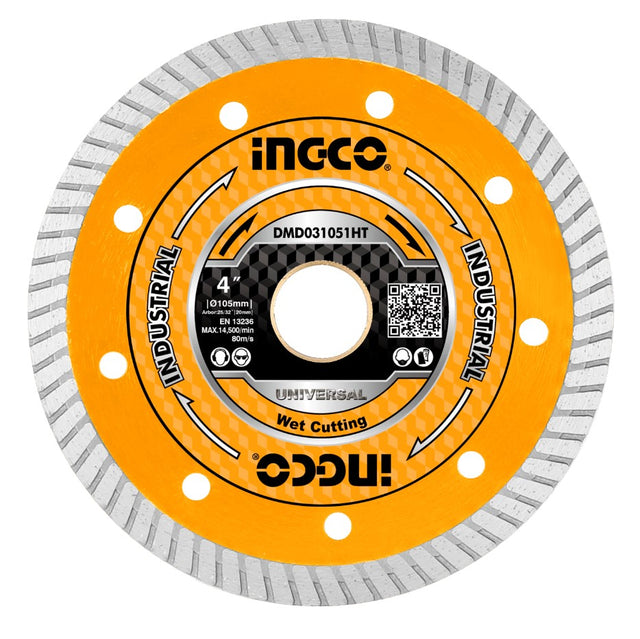 INGCO Industrial Ultrathin Diamond Disc 4" – Wet Cutting Ceramic/Marble