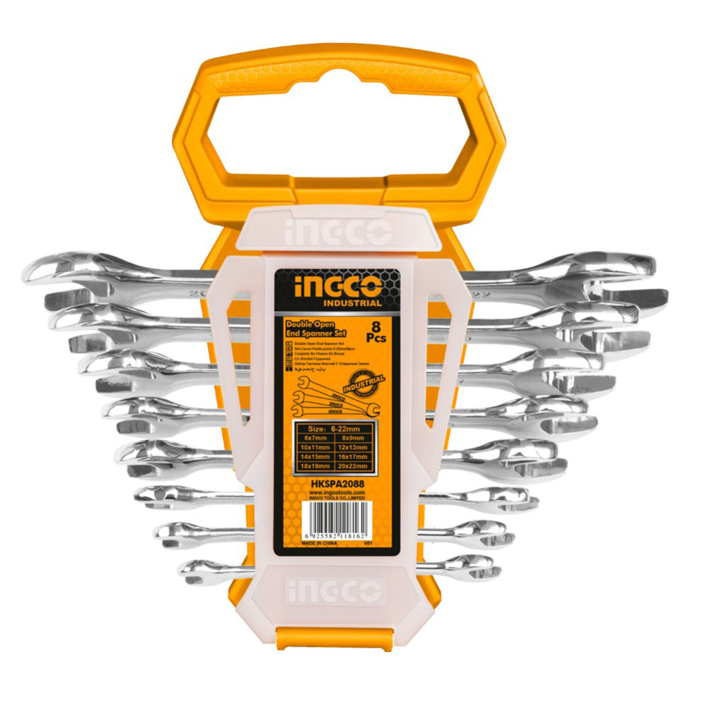 INGCO 8pcs Double Open End Spanner Set HKSPA2088