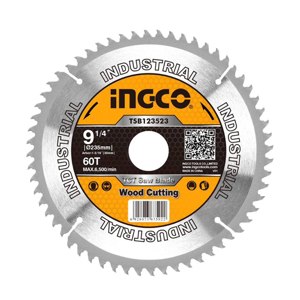 INGCO TSB123523 super fine tooth TCT saw blade wood 9-1/4 60T