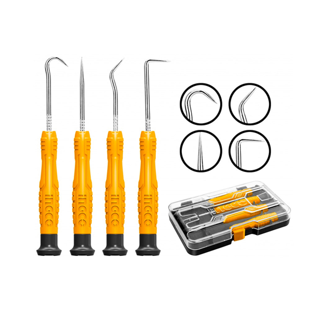 INGCO HKPHS0401 4pcs mini hook pick set