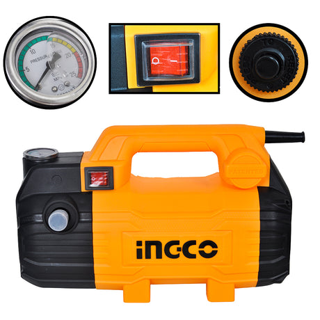 INGCO HPWR15028P high pressure washer 1500W 100bar with soldering iron