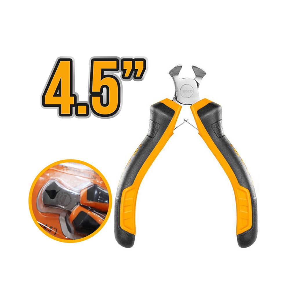Ingco mini end cutting pliers 4.5 inches (115mm), precision cutter tool