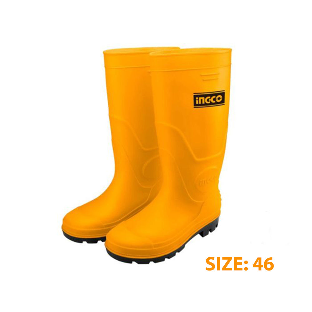 INGCO size 46 safety boots with steel toe cap and slip-resistant sole