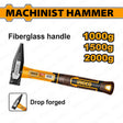 INGCO Machinist Hammer with Fiberglass Handle 1000g–2000g