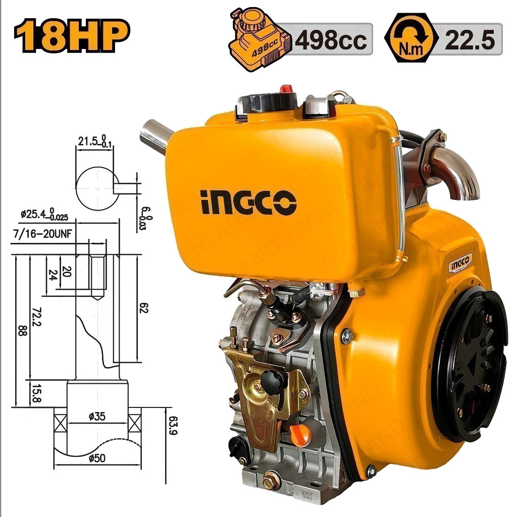 12HP-20HP Single-Cylinder Vertical 4-Stroke Air Cooled Diesel Marine Engine