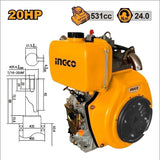 12HP-20HP Single-Cylinder Vertical 4-Stroke Air Cooled Diesel Marine Engine