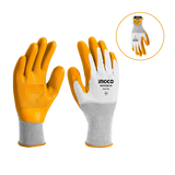 ingco industrial high grade t/c shell cut-resistance latex gloves hgvl08-xl ing-se product photo