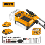 P20S 20V Lithium-Ion Die Grinder 40pcs Household Accessories Tools Set CMGLI20011 ING-PT