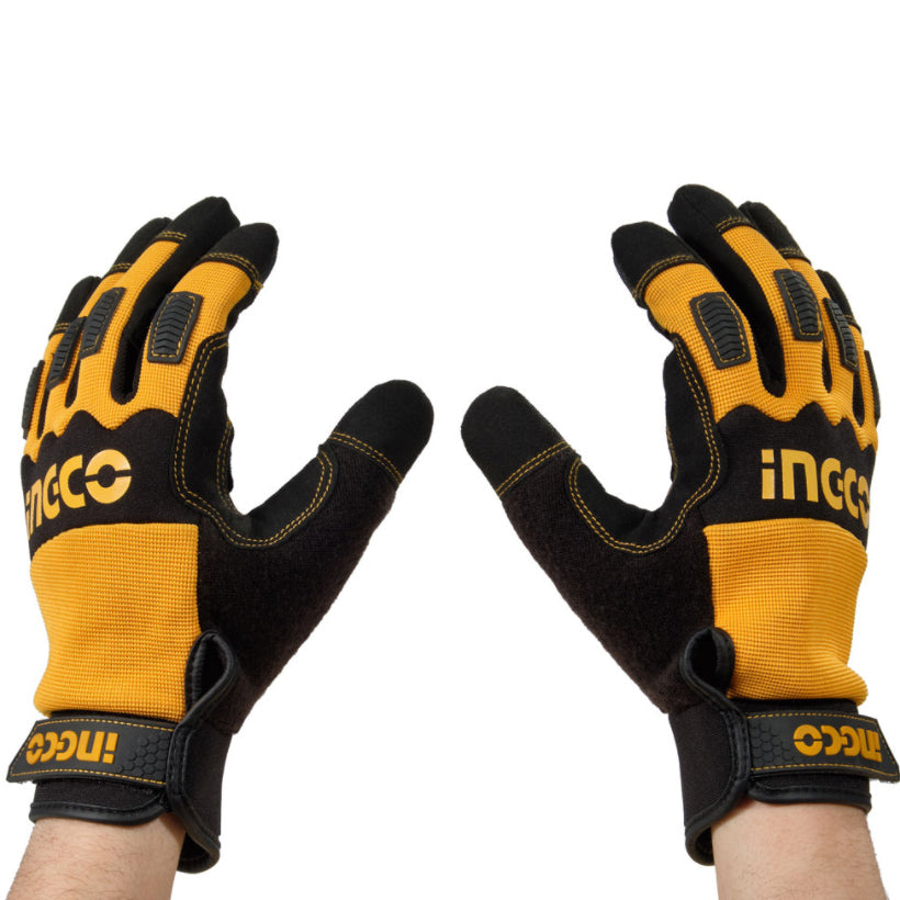Ingco Micro Fibre Material Mechanic Gloves XL HGMG02-XL