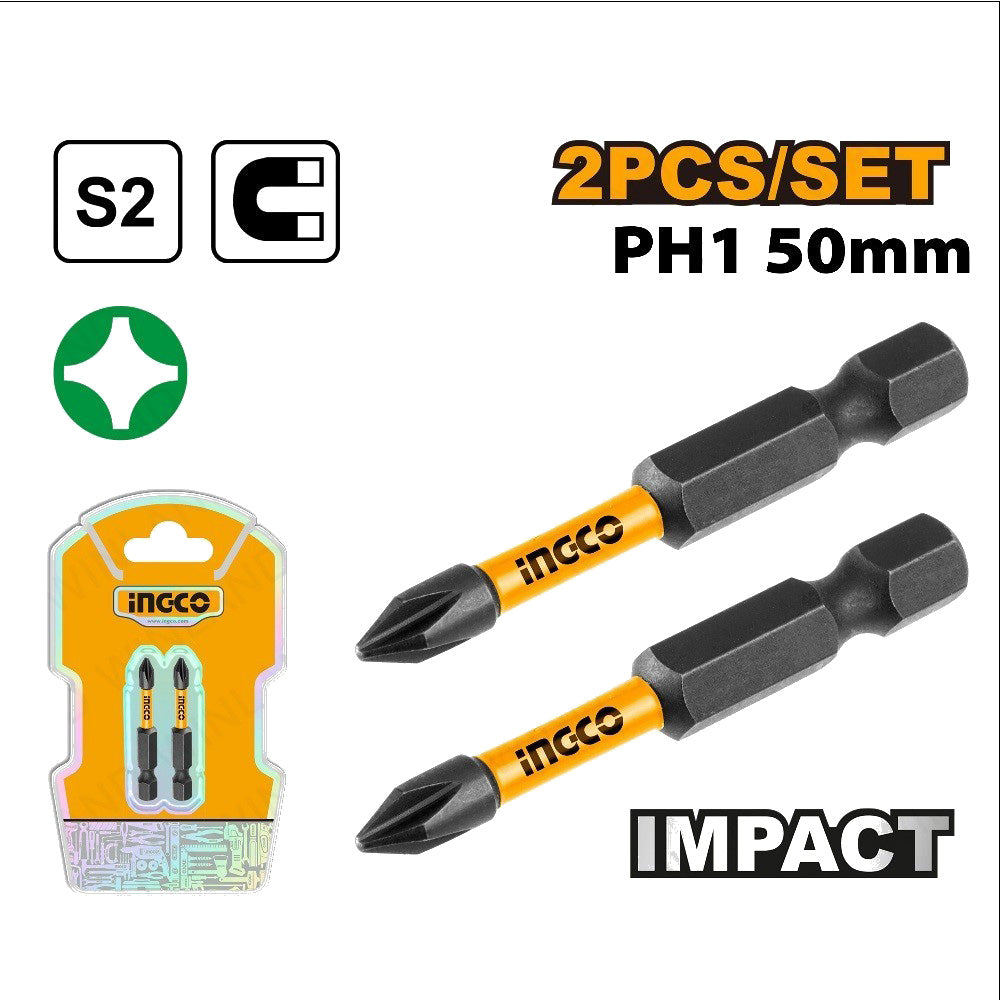 S2 Industrial Steel Impact Screwdriver Bits Set ING-AC