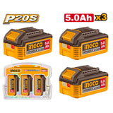 Ingco P20S Lithium-Ion Battery Kit for Cordless Tool COSLI251198 | COSLI251296 (ICO)