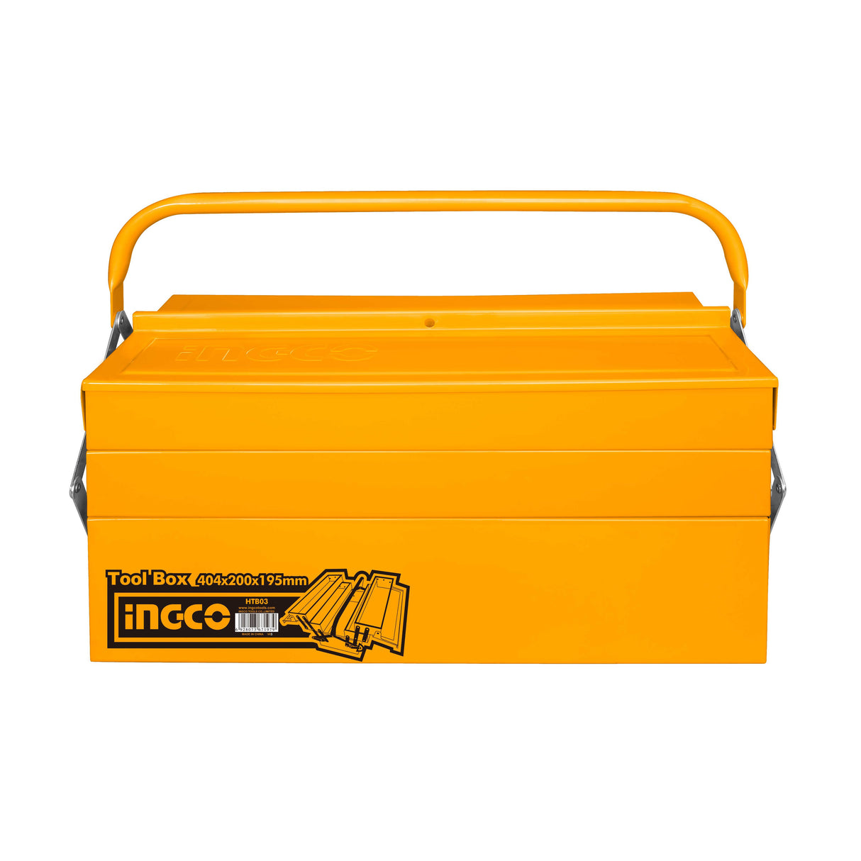 Ingco Tool Box Storage Metal Organizer for Tools HTB03