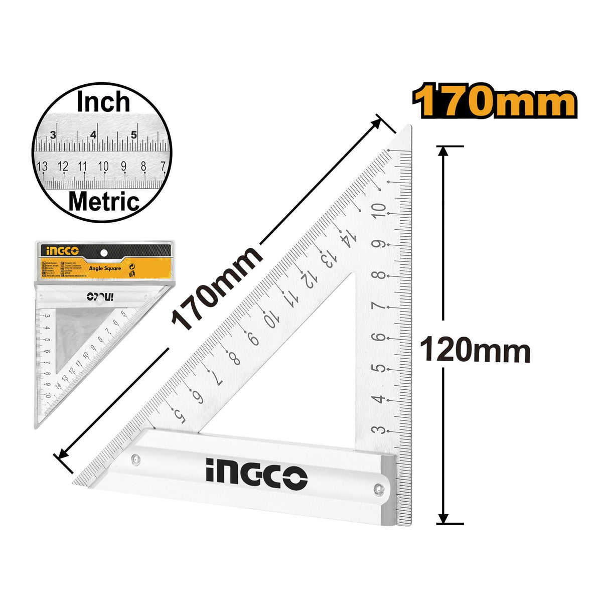 Ingco Angle Square 170mm And 270mm HAS20203 | HAS20205 (IHT)