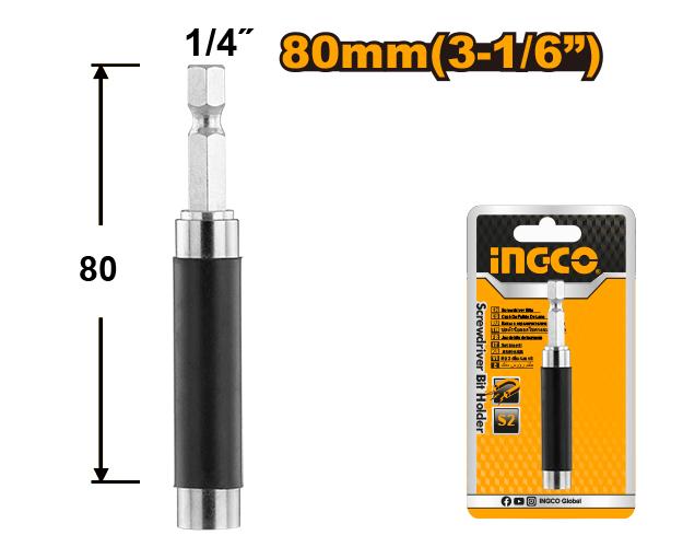 Ingco Extension Screwdriver Bit Holder with Magnetic 80mm (3-1/6") ABH30801