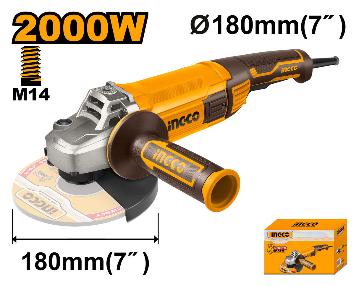 Industrial 4inches-7inches Electric Angle Grinder 1100W-2000W ING-PT