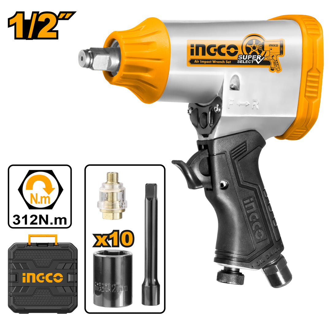 Ingco Air Impact Wrench Set AIW12312