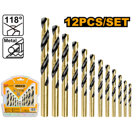 Ingco 12 Pcs Cobalt Drill Bit Set AKDB1125 - Winland Depot