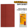 INGCO 50-piece sanding sheet set, P40–P180 grit