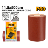 Aluminum Oxide Sandpaper Size: 11.5 x 500cm Grit: 40-240 PER ROLL ING-HT