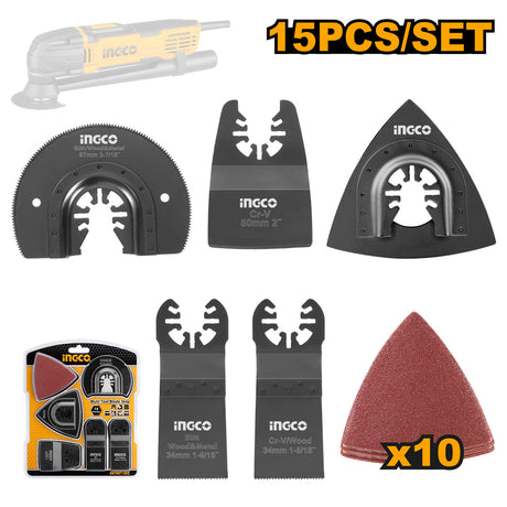 Ingco 15pcs Multi Tool Blade Set AKTMT1502 - Winland Depot