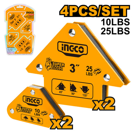 Ingco 4pieces Magnetic Welding Holder Set AMWH4062 - Winland Depot