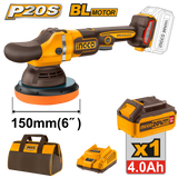 INGCO P20S 20V Brushless Cordless Polisher with Lithium-Ion Motor