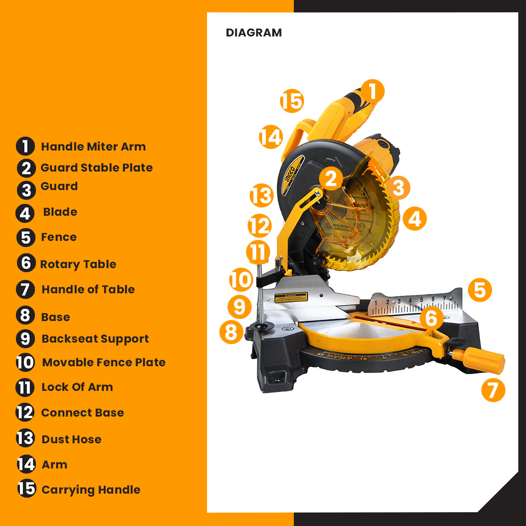 Industrial Miter Saw Mitre Saw 10 Inch 1800W BMS18007