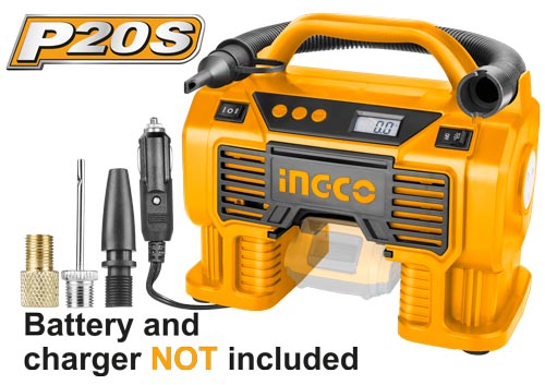 P20S 20V Lithium-Ion Cordless Auto Air Compressor Inflator CACLI2002