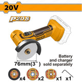 P20S/20V Lithium-Ion Cordless Multi-functional Mini Cut-Off Machine Tool CAGLI76012 ING-COR