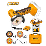 P20S/20V Lithium-Ion Cordless Multi-functional Mini Cut-Off Machine Tool CAGLI76012 ING-COR