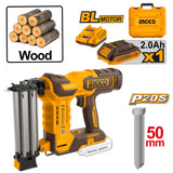 P20S 20V Lithium-Ion Brushless Motor Cordless Brad Nailer Kit ING-COR