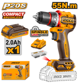 P20S/20V Lithium-Ion Compact Brushless Cordless Drill CDLI205582/CDLI205581 ING-COR