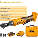 Lithium-Ion Drive Ratchet 20V Square Drive: 9.53mm (3/8") CDRLI2060152 P20S ING-MT