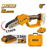 P20S/20V Lithium-Ion Cordless Pruner Saw Brushless Motor CGSLI20688 | CGSLI20689 ING-COR