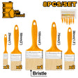 Ingco 8 Pcs/ Set Paint Brush CHPTB7860801 - Winland Depot