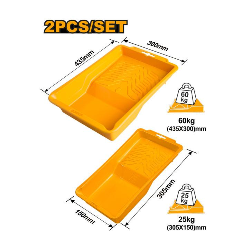 INGCO 2pcs paint tray set 305mm and 435mm CHPTT435105