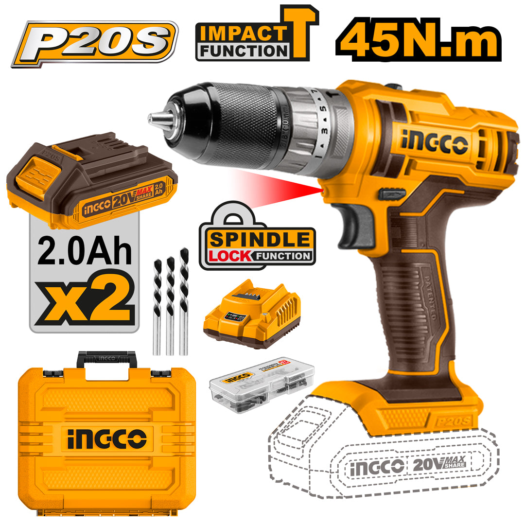 P20S 20V Lithium-Ion Cordless Impact Drill CIDLI201452