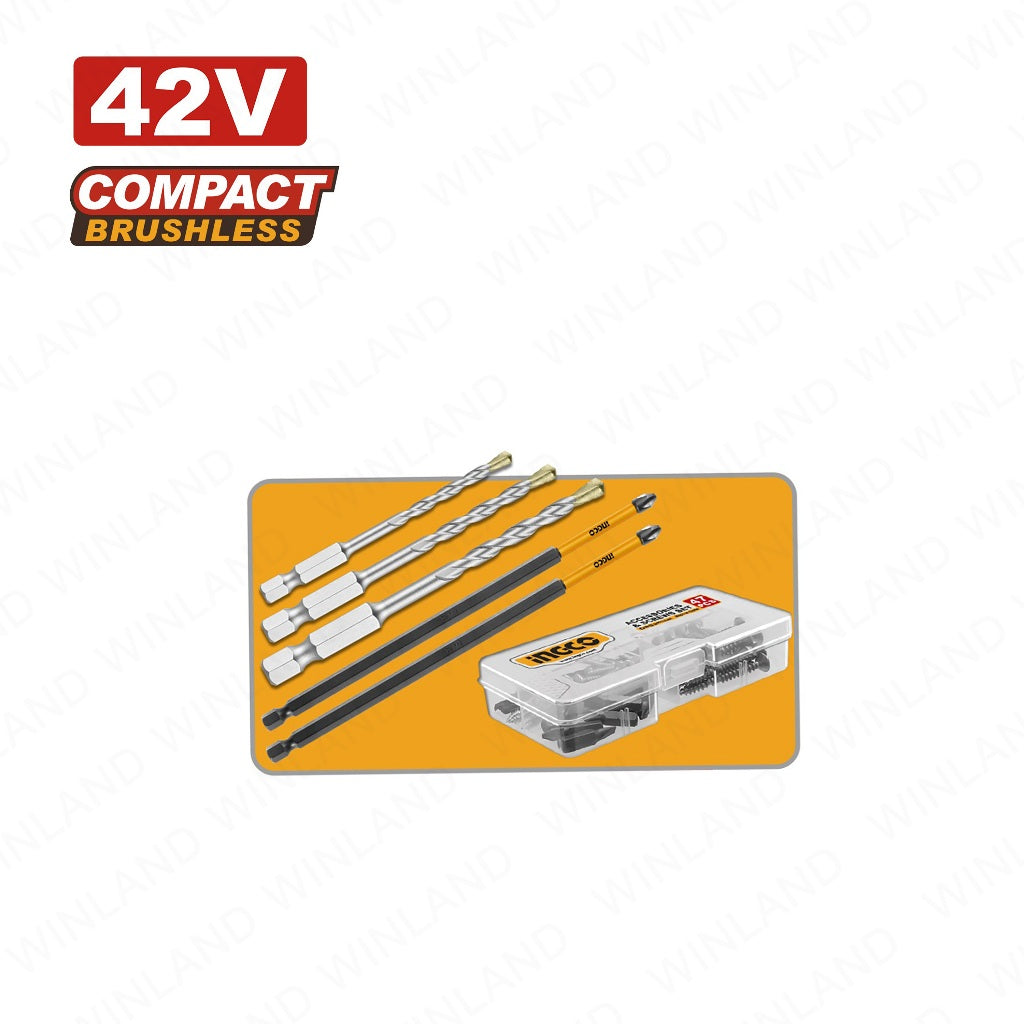 Ingco 42V/69NM Brushless Motor Lithium-Ion Cordless Impact Drill CIDLI426981 ING-CT