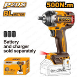 P20S/20V Brushless Motor Lithium-Ion Cordless Impact Wrench CIWLI2050/CIWLI20501 ING-COR